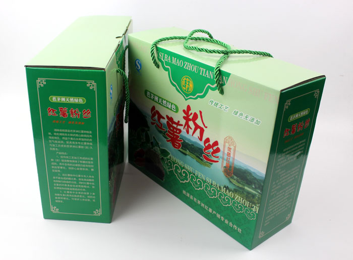 定制禮品包裝盒，長沙包裝廠力助桃源縣芭茅洲“紅薯粉絲”檔次倍增